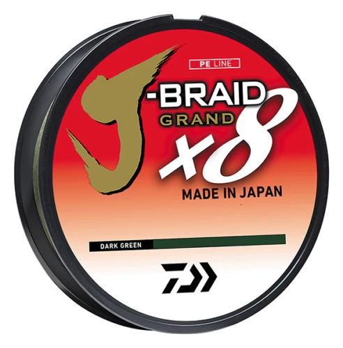 Daiwa J-Braid Grand X8 Dark Green Braided Line 3 Daiwa J-Braid Grand X8 Dark Green Braided Line