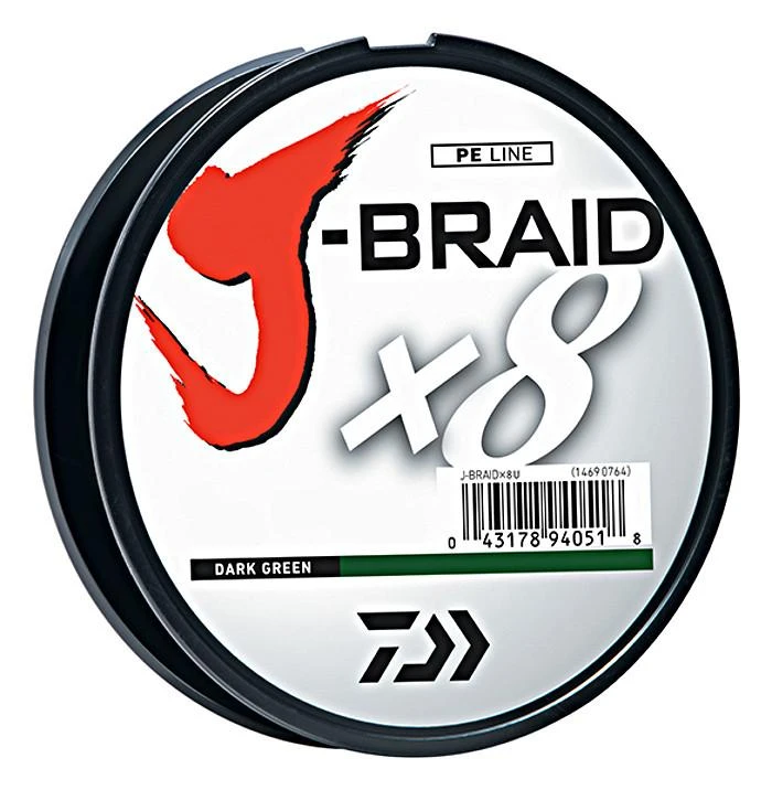 Daiwa J-Braid X8 Braided Line 165 Yards Dark Green 3 Daiwa J-Braid X8 Braided Line 165 Yards Dark Green