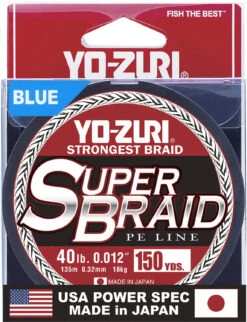 Yo-Zuri SuperBraid 150 Yards, Yellow, Blue, White -Fishing Sports Shop 40272565403737