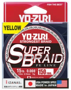 Yo-Zuri SuperBraid 150 Yards, Yellow, Blue, White -Fishing Sports Shop 40272565567577