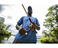 Lew's Mach Crush Speed Spin Spinning Reels -Fishing Sports Shop mcras machcrushspinningreel2ndgen inuse